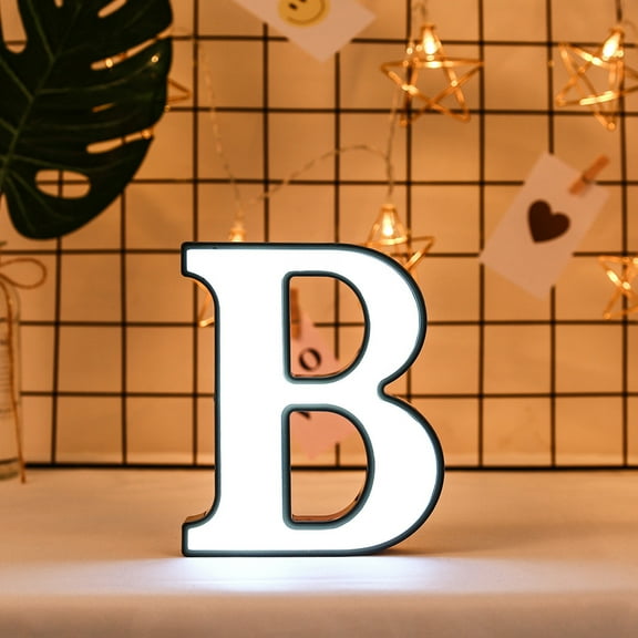 SATRINO LED Marquee Letter Lights Sign, Light Up Alphabet Letter for Home Party Wedding Decoration B