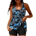 thumbnail image 2 of CALAFEBILA Modest Women's Swimsuits Two Piece Tankini Summer Pools Vintage Print Bathing Suits, 2 of 7