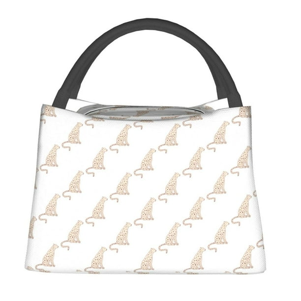 Fotbe Leopard Print Bolsa Térmica Portátil con Estampado, Bolsa de Entrega de Alimentos Aislada, Bolsa Reutilizable de Gran Capacidad para Comidas y Supermercado