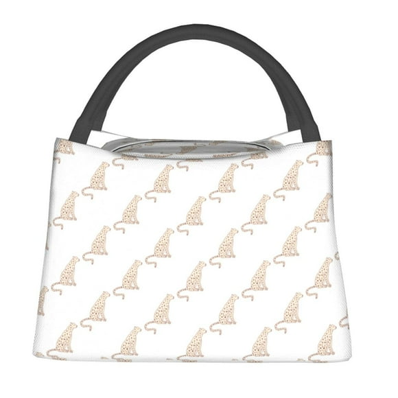 Fotbe Leopard Print Bolsa Térmica Portátil con Estampado, Bolsa de Entrega de Alimentos Aislada, Bolsa Reutilizable de Gran Capacidad para Comidas y Supermercado