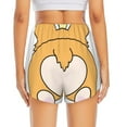 thumbnail image 4 of Uemuo Prince Corgi Dog Pattern Women's Athletic Shorts High Waisted Running Shorts with Liner Pockets Gym Elastic Workout Shorts-X-Large, 4 of 9