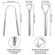 thumbnail image 2 of 3 Pcs Metal Tongue Scraper, Tongue Scrapers For Adults Kids, Stainless Steel Tounge Scrappers, Tounge Scraper Cleaner, Portable Tongue Cleaner, 2 of 5