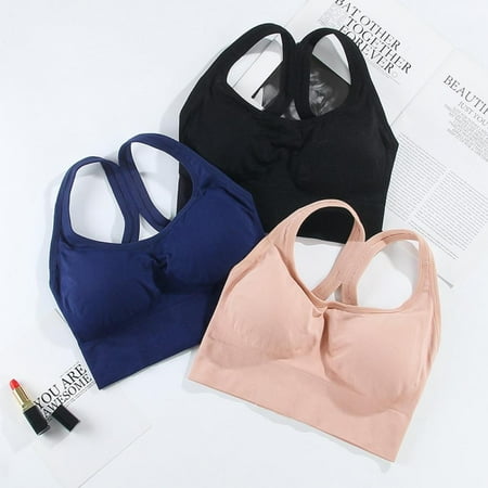 

AVAIL Women Sports Bra Push Up Fitness Bra Breathable Top Black S-XL