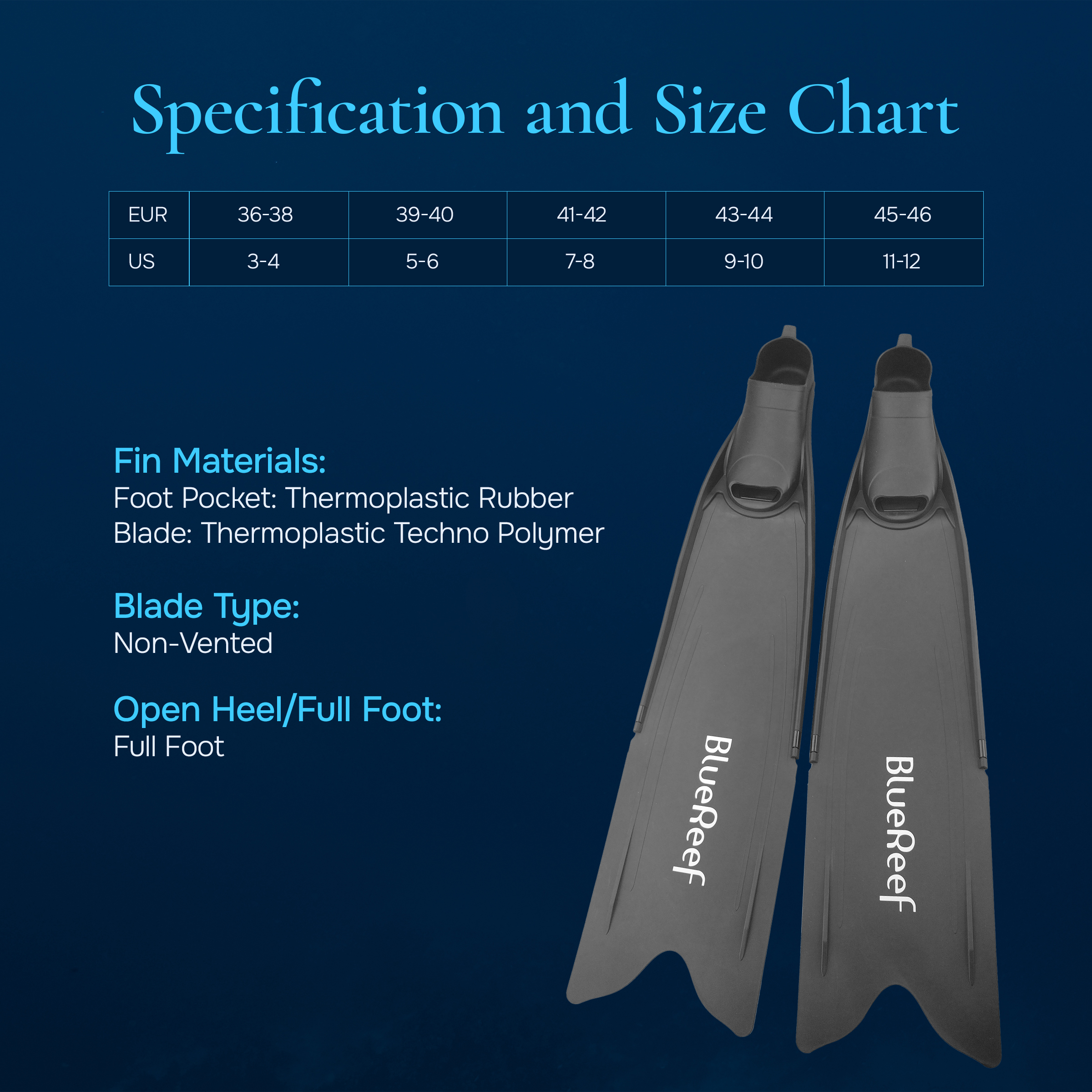 Blue Reef Freediving Fins