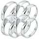 thumbnail image 2 of Anillos de Pareja LoveLoom 4Pares 8Pzas Talla 4x6.5 y 4x8mm 16.9 y 18.2Ø Circunferencia 53 y 57mm Circonia/Metal Plata., 2 of 2