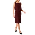 thumbnail image 4 of INSPIRE CHIC Women's Office Sheath Dresses Laye Sleeveless Work Pencil Dress, 4 of 4