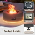 thumbnail image 5 of 30 in. Round Propane Fire Pit Table with LED Light - 50,000 BTU Gray Outdoor Fire Pit with Tank Holder, Gas Fire Pits s for Outside (Dark Gray, Golden LED Light), 5 of 9