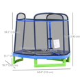 thumbnail image 2 of 84.75" Round Trampoline with Safety Net – Indoor/Outdoor Fun | Steel Frame, Blue | ASTM Certified for Home Gym Use & Backyard Play, 2 of 7