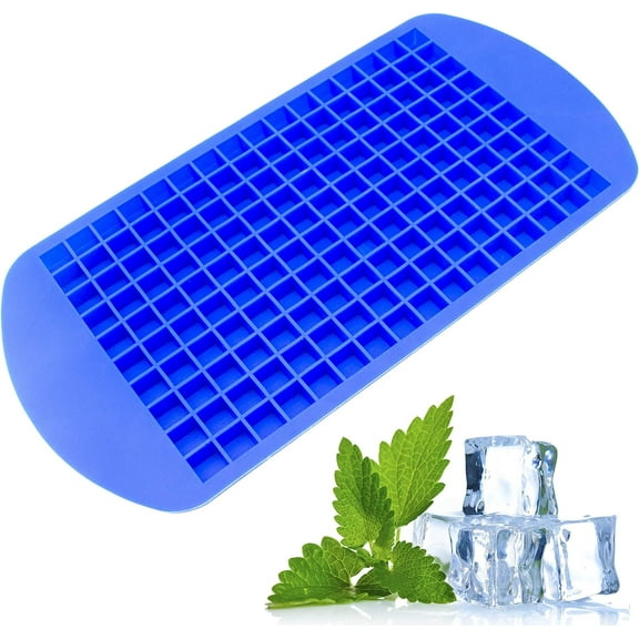 4pk Silicone Ice Cube Trays with Non-Spill Lids | Easy to Remove Ice Cube Tray | LFGB Certified BPA Free, | Flexible Silicone Ice Cube Moulds | Baby Food, Cocktails and Other Drinks (Mixed)