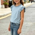 thumbnail image 3 of Gytharion Toddler Kids Girls Tank Tops with Flutter Sleeves Summer Solid Color Round Neck Tanks Cute Casual Sleeveless Shirts for Little Girls, 0-92 Years, 3 of 5