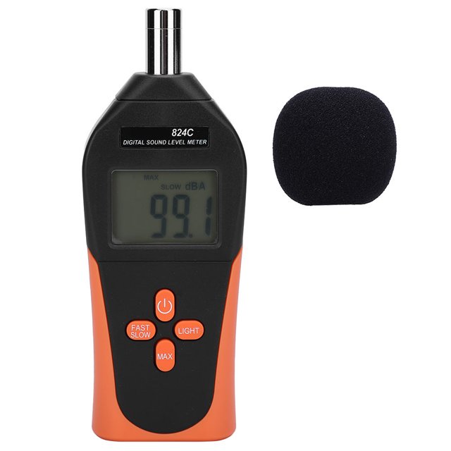 Probador de ruido, 824C Medidor de sonido digital portátil Detector de ruido Solución innovadora