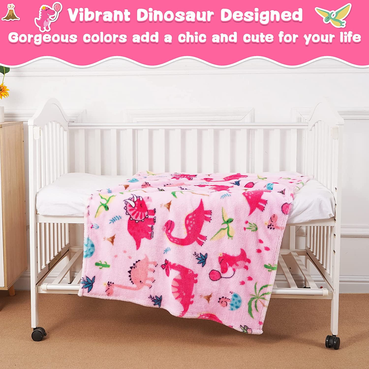 Baby girl dinosaur crib bedding cheap