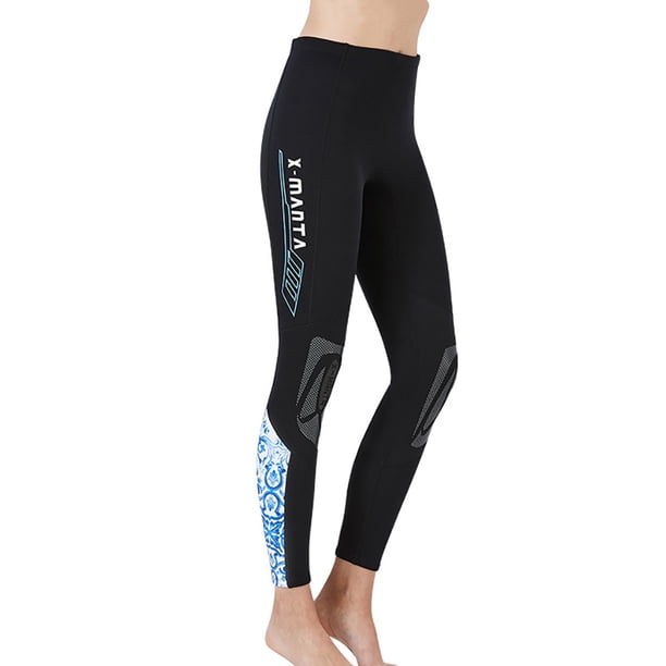 DIVE SAIL Pantalones de neopreno de 3 mm Costuras sin costuras de tipo dividido Leggings de buceo elásticos a prueba de sol de tres capas para bucear con esnórquel Surf Mujer azul M sidaley OD003286-07
