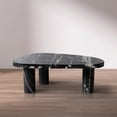 thumbnail image 2 of Meridian Furniture Messina Black Genuine Marble Coffee Table, 2 of 7