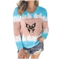 thumbnail image 1 of Blusa casual de manga larga con cuello redondo para mujer Tops estampados de Halloween Fridja  fjkfkj749, 1 of 4