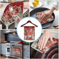 thumbnail image 3 of Christmas Kitchen Towels Set of 2, Water Absorbent Dish Towel, Snowflake Gnomes Retro Xmas Tree Red Decorative Hand Towels - Quick Drying Cloth for Cooking Baking, 18x28 Inch, 3 of 8