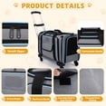 thumbnail image 4 of Naeqieo Pet Carrier with Wheels for Cat and Small Dog , Foldable Airline Approved Rolling Pet Carrier 17 lbs with Telescopic Handle, Gray, 4 of 8