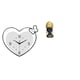 thumbnail image 1 of Reloj de pared acrílico, reloj de pared sin , estatua de mujer africana, figura de resina, adorno en forma de corazón, decoración adecuada para, 1 of 8