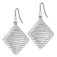 thumbnail image 3 of FJC Finejewelers 925 Sterling Silver Hand Made Dangle Rhodium Plated Shepherd Hook Earrings 46 x 42 mm, 3 of 6