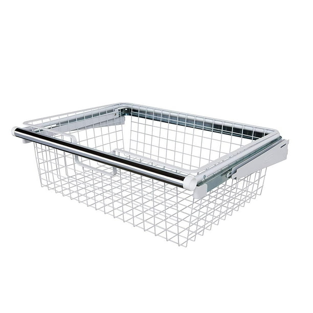 Rubbermaid FG3J0503WHT Configurations Sliding Basket White Walmart