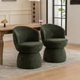 thumbnail image 6 of Kidol & Shellder Swivel Accent Chair 4PCS Modern Barrel Chair Soft Fabric Upholstered Lounge Chair for Living Room, Bedroom & Small Spaces, Green (Easy Assembly & Space-Saving Design), 6 of 8