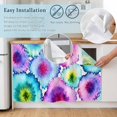 thumbnail image 4 of Abstract Tie-dye Sink Skirt for Bathroom, Self-Adhesive Under Sink Curtain, Modern Colorful Geometric Gradient Hide Pipes & Storage Fabric Cabinet Skirt Cover for Kitchen Laundry 32"x55", 4 of 8