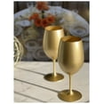 thumbnail image 5 of LeadingWare Metallic Gold Color Plastic Wine Glasses Set of 4 (20oz), Acrylic Red White Wine Glass, 5 of 5