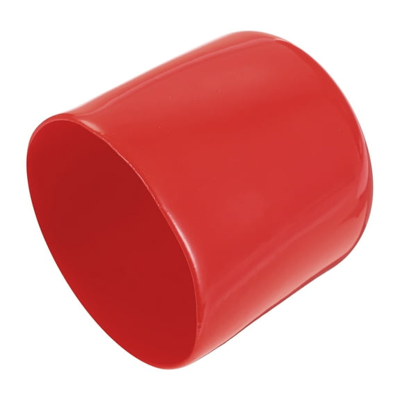 Unique Bargains 4pcs 39mm Round Red Vinyl End Cap Screw Thread Protectors Rubber Cover Caps