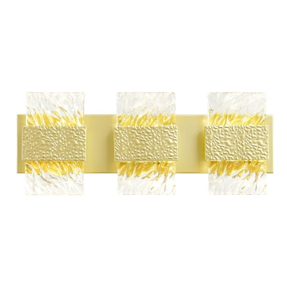 CWI Lighting Carolina 3 Light Contemporary Metal Wall Sconce in Gold Leaf