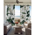 thumbnail image 6 of Summer Flower Blackout Curtains for Bedroom Living Room Darkening Curtains 63 Inches Long Lily Floral Watercolor Plant Country Window Curtain 2 Panels Set Window Treatment Grommet Drapes 42"x63", 6 of 9