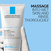 La Roche-Posay Toleriane Hydrating Gentle Face Cleanser, Daily Face Wash for Dry Sensitive Skin, 6.76 fl oz