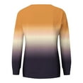 thumbnail image 5 of ShomPort Women Crewneck Gradient Color Sweatshirt Casual Fall Long Sleeve Shirt with Pocket, 5 of 5