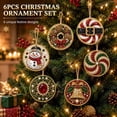 thumbnail image 6 of 6PCS Christmas Ornaments DIY Pearl Diamond Painting Kit, Rhinestone Art, Hemp Rope Included, Holiday Tree Decor, 6 Festive Designs, Pendant Style, 6 of 9
