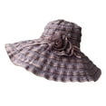 thumbnail image 2 of SPRING PARK Women Folable Floppy Hat Flower Wide Brim Sun Hat Summer UV Beach Cap, 2 of 8