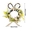 thumbnail image 3 of REZUOFI 2 Pcs Easter Bunny Wreath with Bow and Eggs for Home Door Wall Holiday Spring Decoration Indoor Outdoor Hanging Decor 19.6×14.9 Inch, 3 of 8