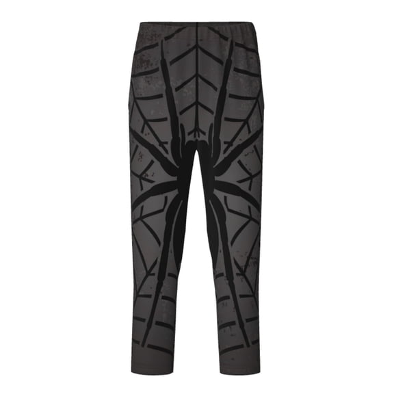 Xecao Black Spider On Web 1 Print Teenagers' Pajama Pants Long Sleep Pants Soft Elastic Waist Pajama Bottoms Elastic waist with 2 Pockets 5-16 Years-XS(5-6)
