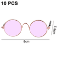 thumbnail image 2 of Paquete de 10 gafas de sol para perros, gafas de sol redondas de metal para gatos, gafas de sol clásicas retro, gafas de sol para mascotas Hippie Adepaton CPB-DE-LYY1867-1, 2 of 5