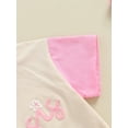 thumbnail image 6 of Bagilaanoe 2pcs Toddler Baby Girl Shorts Set Short Sleeve Letter Embroidery T Shirt Tops + Shorts 6M 12M 18M 24M 3T 4T 5T Kids Casual Summer Clothes, 6 of 8