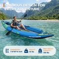 thumbnail image 2 of Garvee Inflatable Kayak Set for 1 Person, 118 x 36 x 16", Blue, 2 of 8