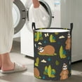 thumbnail image 5 of Fuzoiu Funny Sloths In The Forest Print Circular Hamper,Laundry Basket with Handle,Collapsible Laundry,Dirty Clothes Storage Basket,for Bedroom Bathroom Dorm Living Room-, 5 of 6