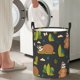 thumbnail image 5 of Balery Funny Sloths In The Forest Cesta de ropa redonda con asas, impermeable, independiente, para ropa, juguetes, dormitorio y familia-Medium, 5 of 6