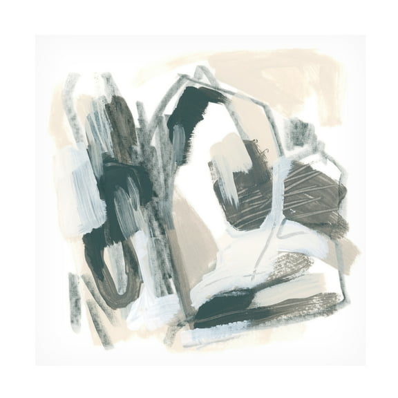 Canvas Wall Art - June Erica Vess 'Neutral Capacity I' Wall Art for Living Room, Bedroom, or Office Décor by Trademark Fine Art - 14 x 14 Inches