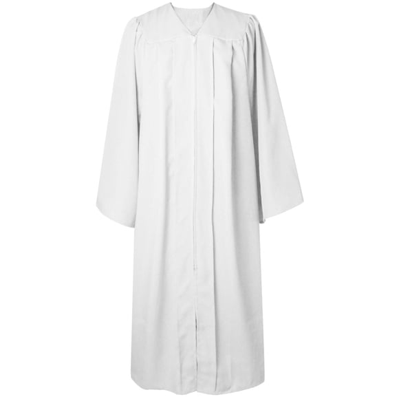 GraduatePro Baptism Choir Robe Adult Clergy Church Pastor Pulpit Robes Preachers Confirmation Robe Unisex White 45FF