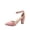 Dusty Pink, variant on Songful-6 Women's Pointed Toe Ankle Strap Buckle Chunky High Heels Sandals Shoes ( Silver, 9 )