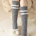 thumbnail image 4 of Winter Stocking Stocking Lady Stocking Striped Candy Coloured Coral Stocking With Thick Warm Floor, 4 of 5