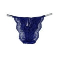 thumbnail image 2 of Victoria's Secret Micro Lace Shine Strap Cheekini/Cheeky Panty Color Night Ocean Blue Size Small NWT, 2 of 2