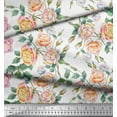 thumbnail image 3 of Soimoi Polyester Crepe Fabric Leaves & Rose Flower Print Fabric by Yard 52 Inch Wide, 3 of 3