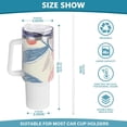 thumbnail image 3 of SKYSONIC 40oz Tumbler with Handle and Straw-Flowers Sketching Naive StyleDouble Wall Vacuum Reusable Stainless Steel Insulated Water Bottle Mothers Day Gifts, 3 of 7