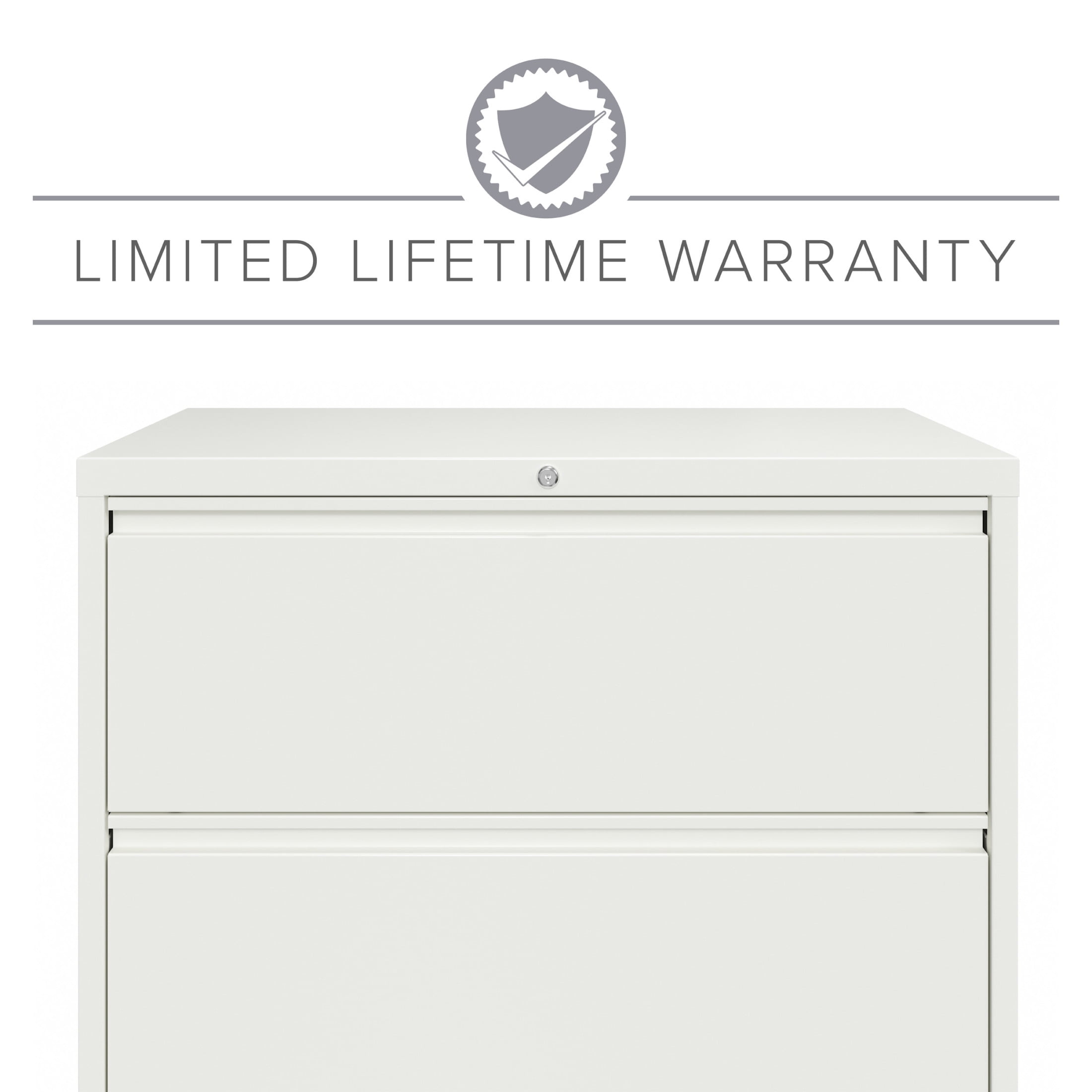 Hirsh 36 Inch Wide 2 Drawer Metal Lateral File Cabinet for Home and Office, Holds Letter, Legal and A4 Hanging Folders, White
