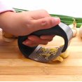 thumbnail image 3 of SURJDE Garlic Press Rocker-Chefs Choice Stainless Steel Garlic Press Rocker Stainless Steel Garlic Mincer Crusher, Food Grade Approved, Kitchen Utensils with Garlic Mincing Chopper Peeler an, 3 of 6